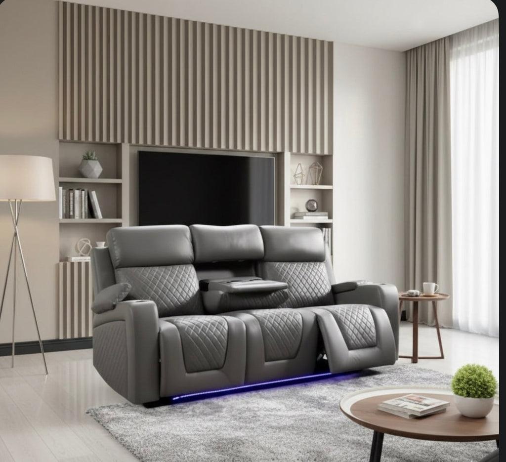 Florida Tech Leather Electric Recliner 3+2 & 3+2+1 Seater Sofa