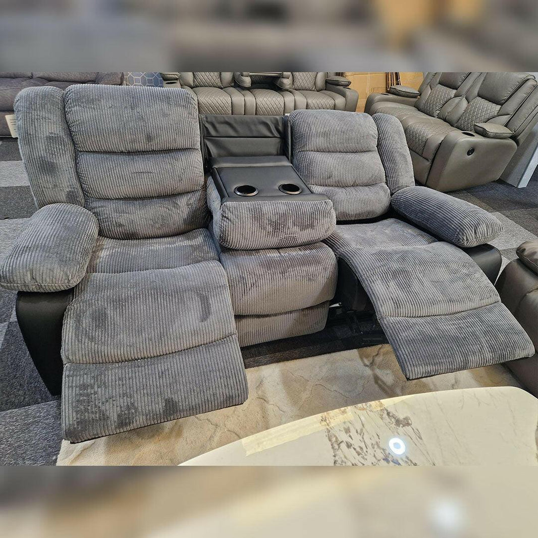 Rio Jumbo Recliner Coded Fabric with PU Leather