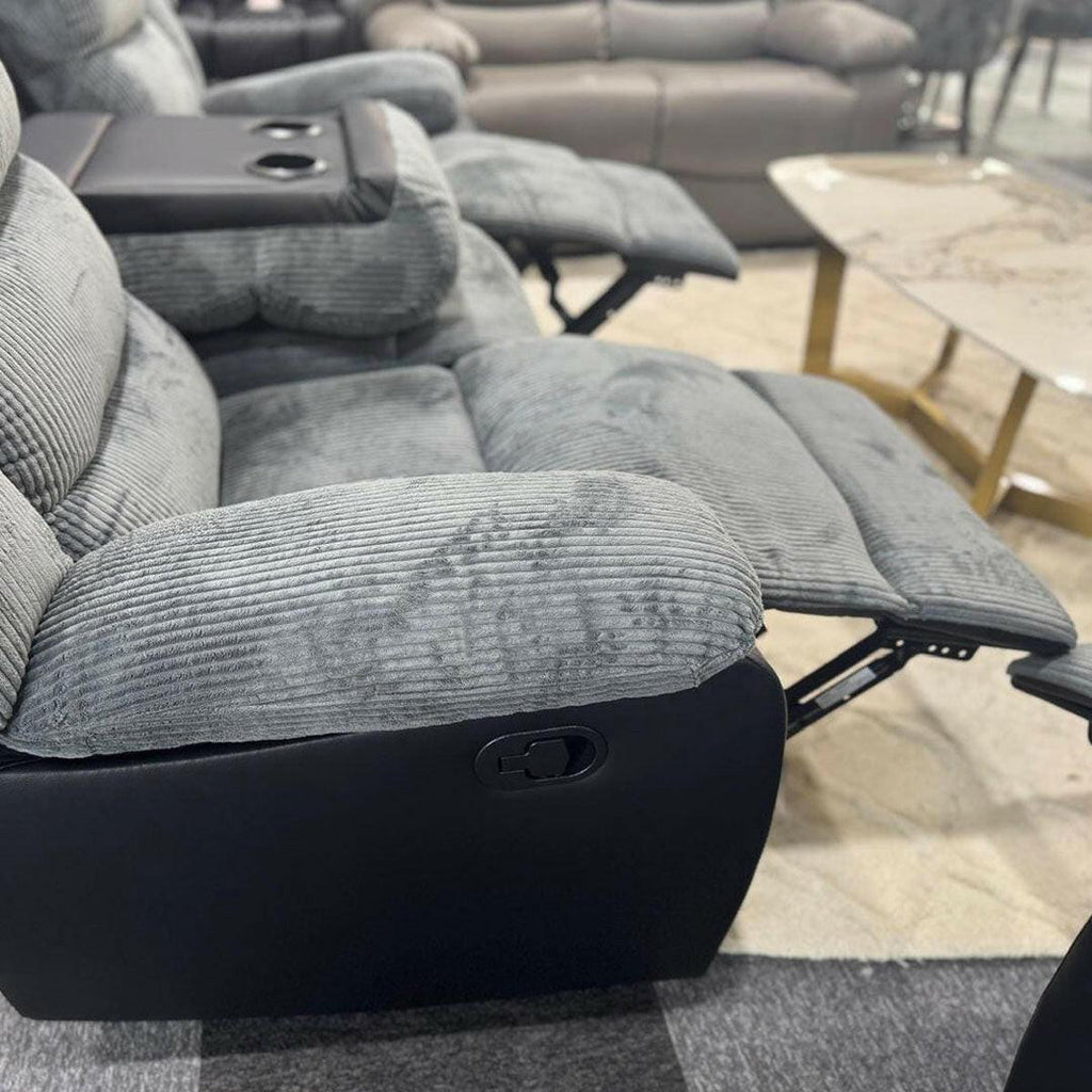 Rio Jumbo Recliner Coded Fabric with PU Leather