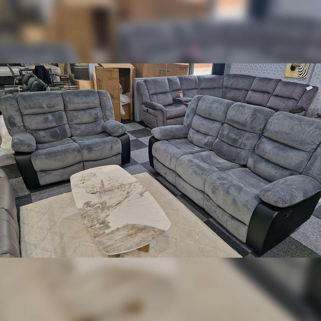 Rio Jumbo Recliner Coded Fabric with PU Leather