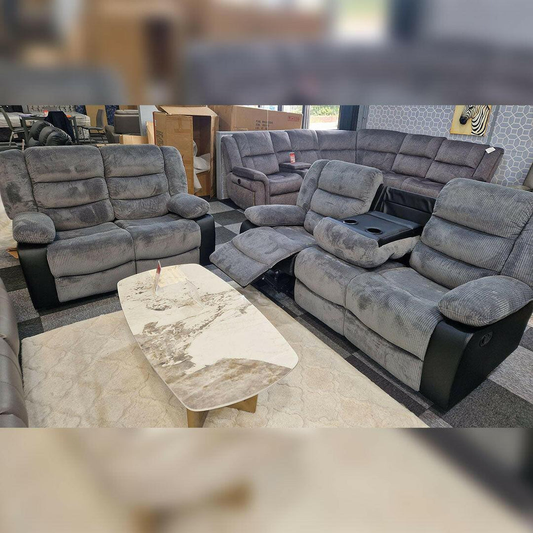 Rio Jumbo Recliner Coded Fabric with PU Leather