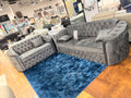 Luxury Chesterfield 3+2 Seater Sofa in Grey colour