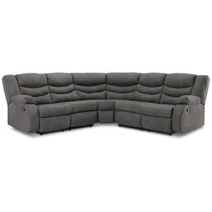 Sorrent Manual Recliner Corner Sofa Grey Color for Comfortable Seating