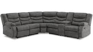 Sorrent Manual Recliner Corner Sofa Grey Color for Comfortable Seating