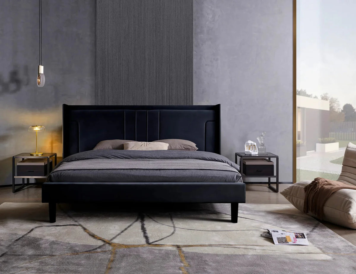 Lara Velvet King Bed Modern Design