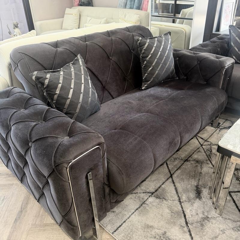 PERMAN Chesterfield Plush Velvet 3 + 2 or 3 + 2 + 1 or Corner Sofa Bed Storage - Elegant Design & Comfortable Seating Options