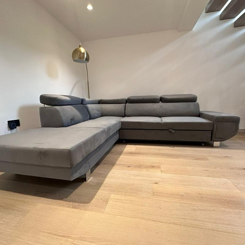 ARMINA CORNER SOFA BED WITH STORAGE (RIGHT OR LEFT HAND BOTH AVAILABLE - PLUSH VELVET