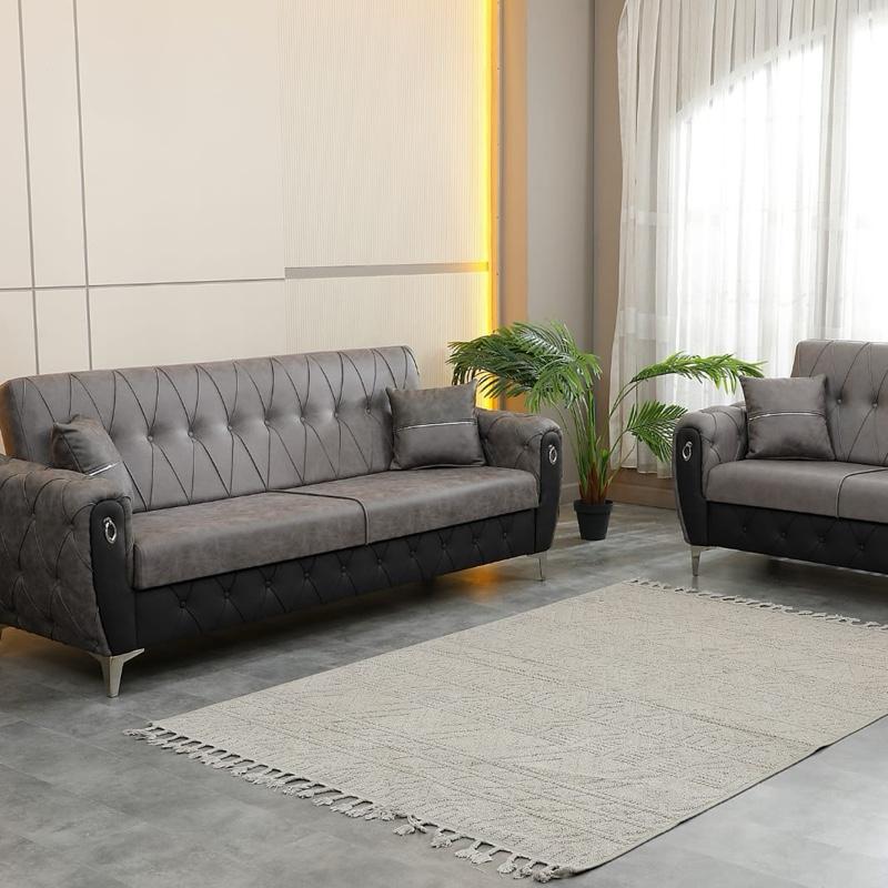 3+2 seater sofa bed - Suede materia - High quality yu