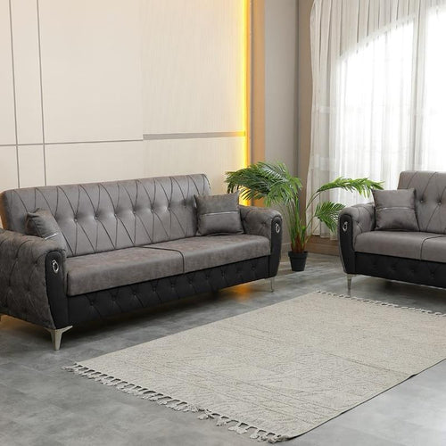 3+2 seater sofa bed - Suede materia - High quality yu