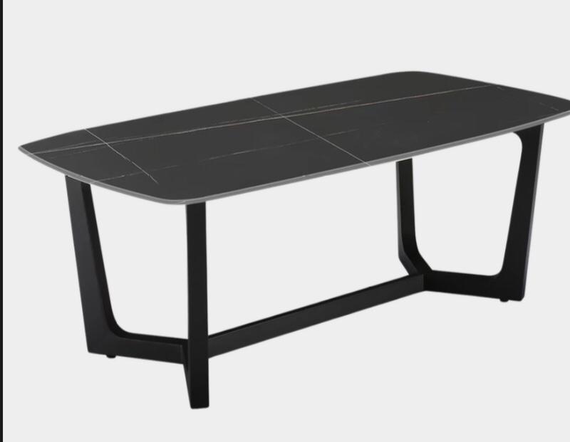 Zenith Ceramic Coffee Table in Black Colour Modern Design for Living Room