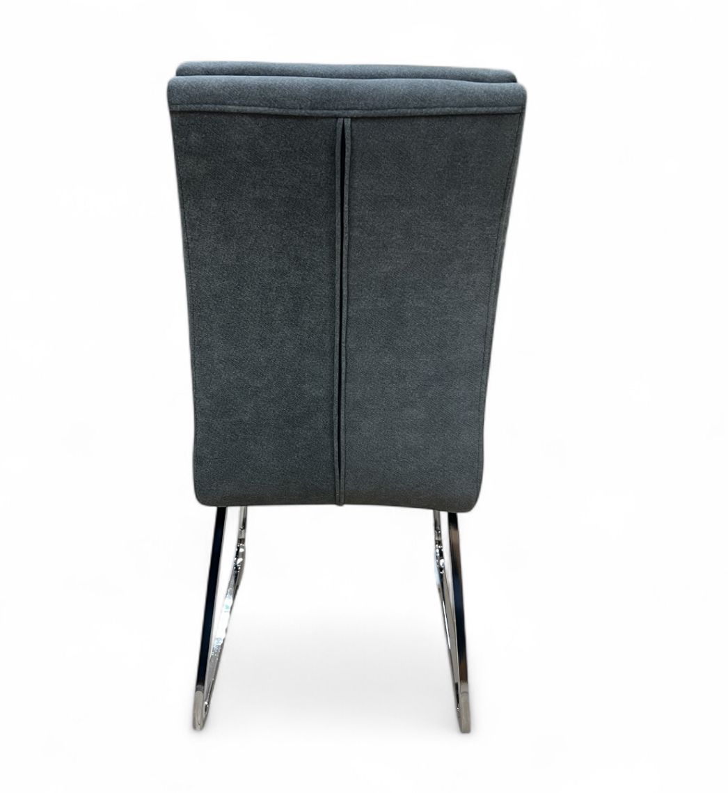 Elegant Grey Dining Chair - Simple Design with Armless Feature for Versatile Use in Any Home