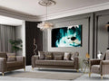 ATLAS 3+2 or 3+2+1  Seater Sofa Available in  Modern Living Room Furniture with Gold Legs and Plush Cushions