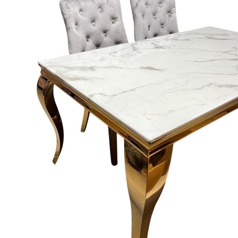 MARBLE DINING TABLE SIZE (150cm) DINING TABLE COLOURS AVAILABLE (CREAM, WHITE, BLACK )