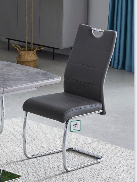 DEMANDO LEATHER DINING CHAIRS AVAILABLE IN 2 COLOURS CREAM & GREY